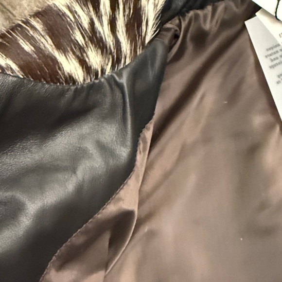 Nasty Gal Cow Hide leather Bomber Jacket - Picture 8 of 11